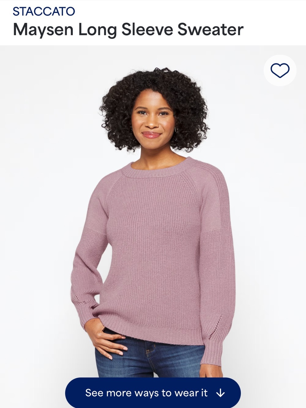 Pink Clover Dusty Mauve Crewneck Sweater